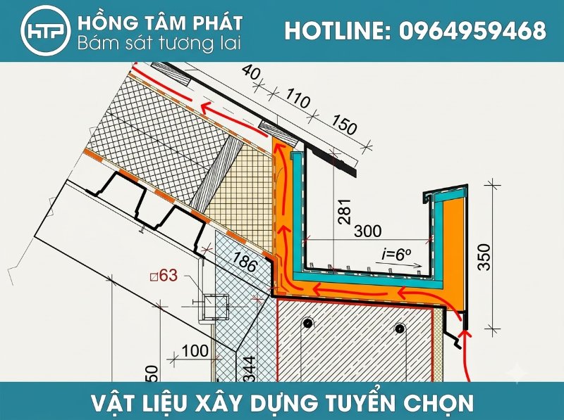 Cung cấp đa dạng chất liệu máng xối mái ngói inox và tôn màu cao cấp, siêu bền.
