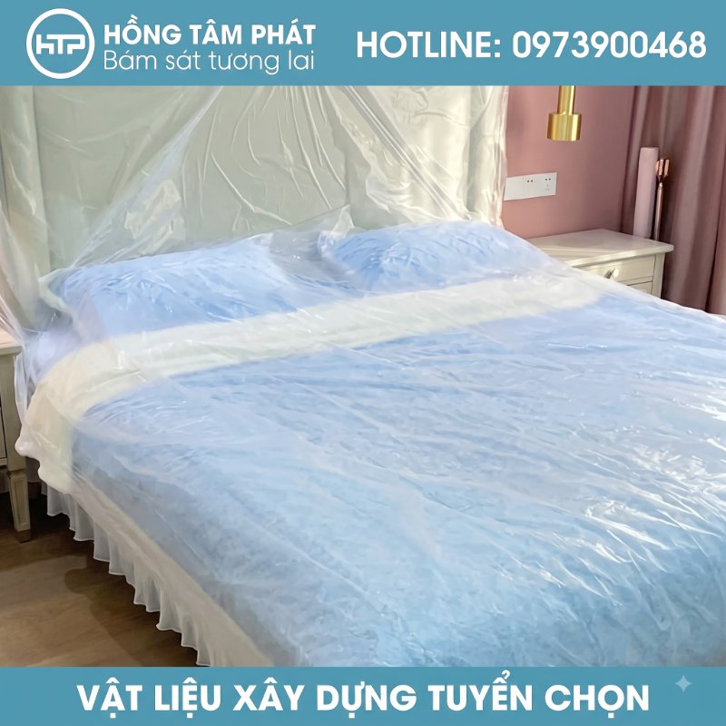 Cuộn Màng che bụi nội thất khổ rộng giúp che phủ kín các thiết bị điện tử.