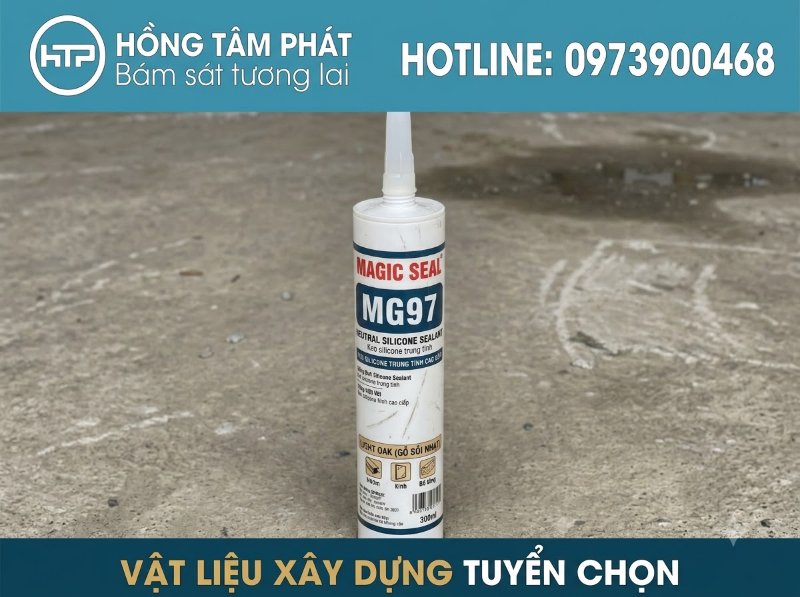 Keo silicone màu gỗ sồi nhạt chống ẩm mốc tốt, bảo vệ đồ gỗ khỏi hư hỏng tối đa.