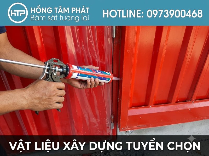 Khả năng bám dính tuyệt vời trên bề mặt kính, nhôm và gạch của silicone màu.