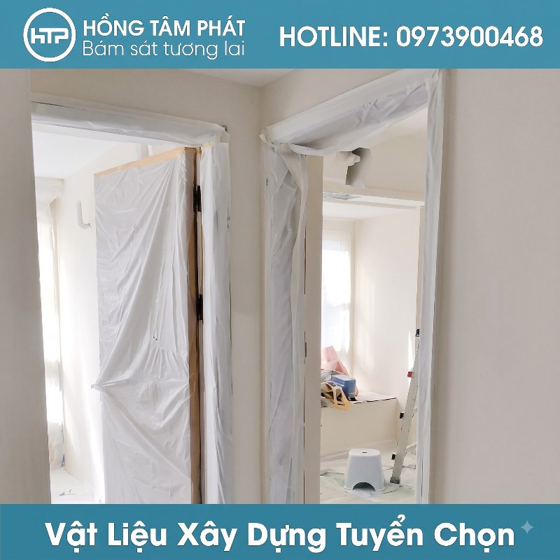 Tổng kho HTP luôn sẵn Nilon che bụi khi sơn nhà số lượng lớn phục vụ thầu.