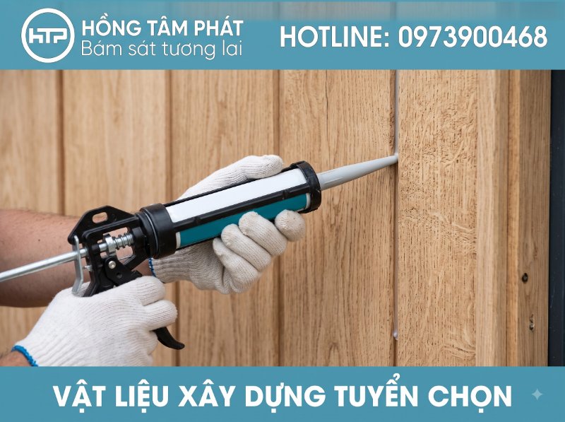 Sản phẩm silicone màu gỗ sồi đậm chịu nhiệt tốt, thích hợp cho cả nội và ngoại thất.