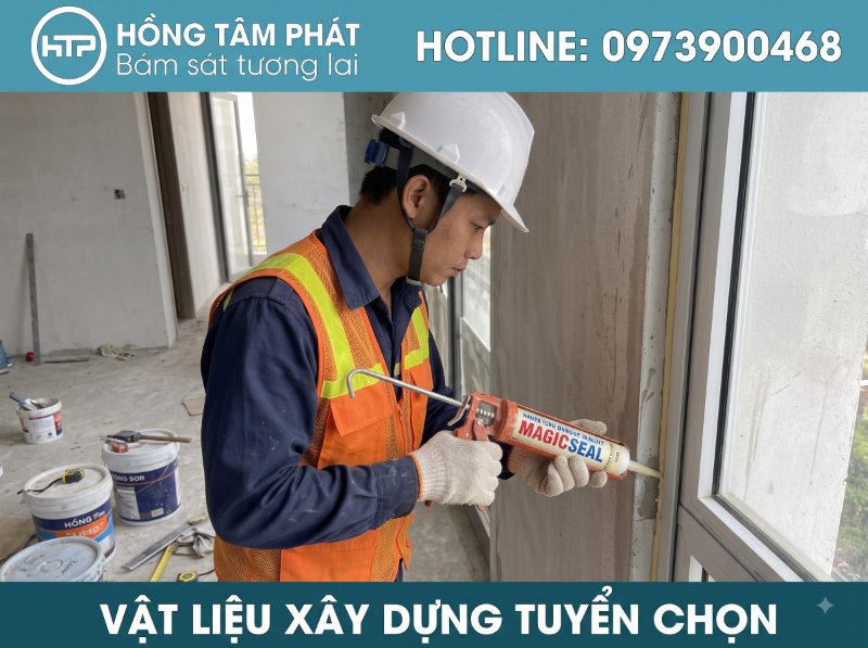 Bám dính cực tốt trên nhiều vật liệu nhờ dòng silicone màu ivory chuyên dụng này.
