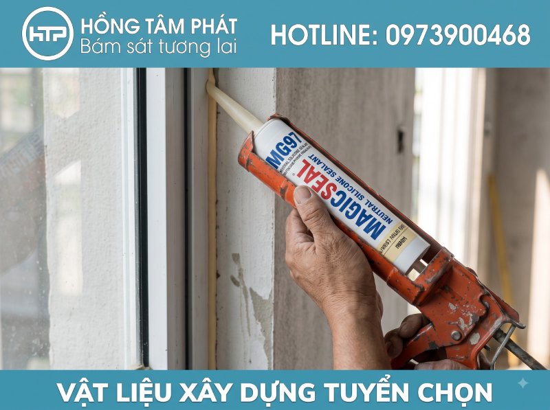 Lựa chọn silicone màu ivory cho các góc khuất nội thất cần sự tinh tế, đồng màu.