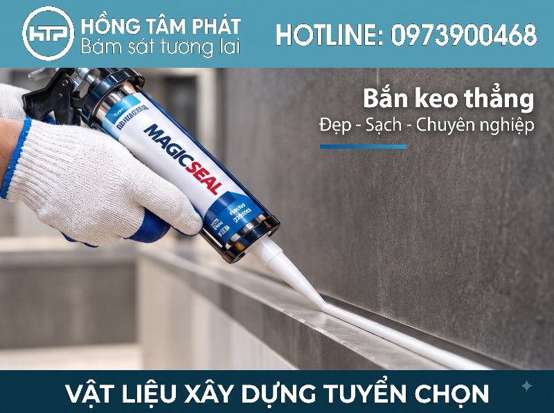 Giải pháp liên kết che khe hở hoàn hảo với keo silicone màu wood chuyên dụng.