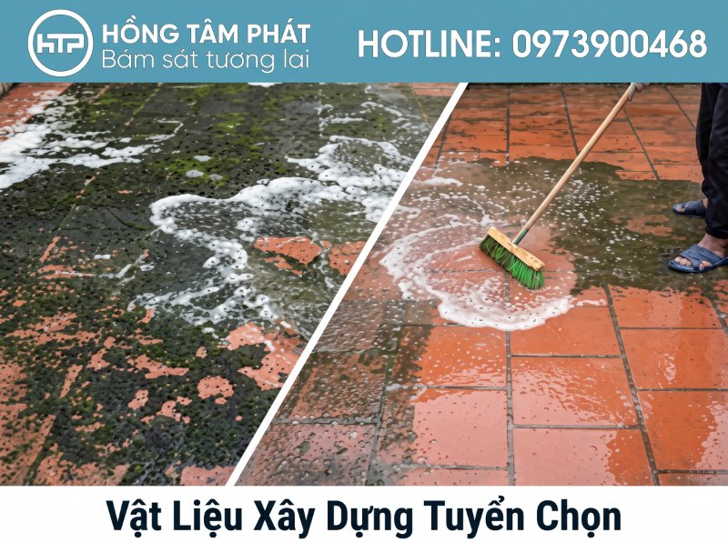 Thi công nhanh chóng với hóa chất tẩy rêu nhà xưởng giúp tiết kiệm nhân công tối đa.