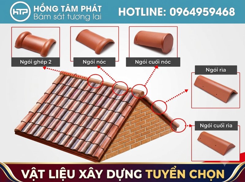 Cung cấp đầy đủ phụ kiện cho mái ngói chính hãng giúp mái nhà bền đẹp toàn diện.