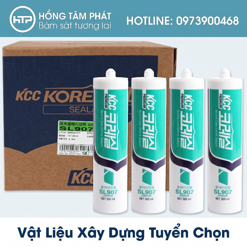 Đại Lý Keo Silicone KCC chuyên bán dòng keo trám chuyên dụng cho kính alu.