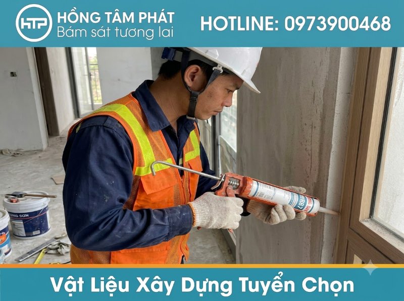 Giải pháp hoàn hảo trám trét chi tiết gỗ sáng màu với silicone màu gỗ sồi nhạt.