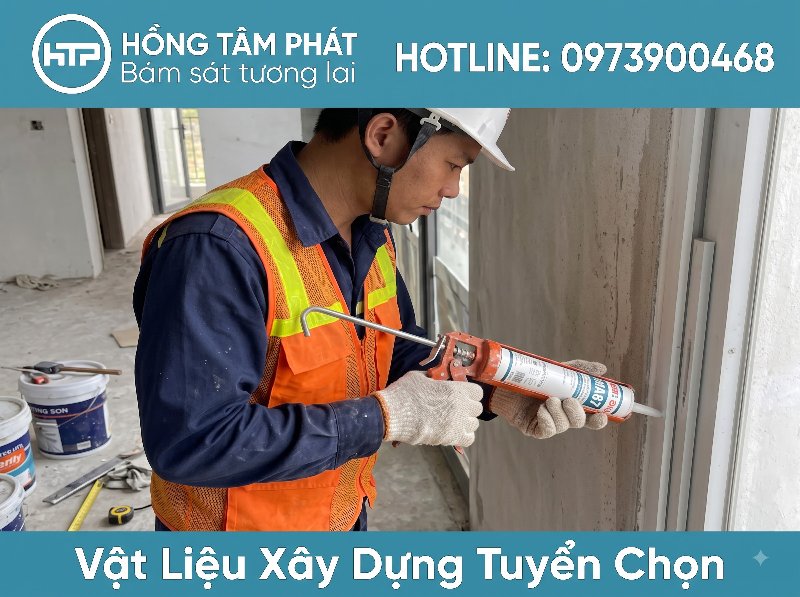 Giải pháp trám trét khe hở tối ưu bằng silicone màu white chất lượng cao giá tốt.