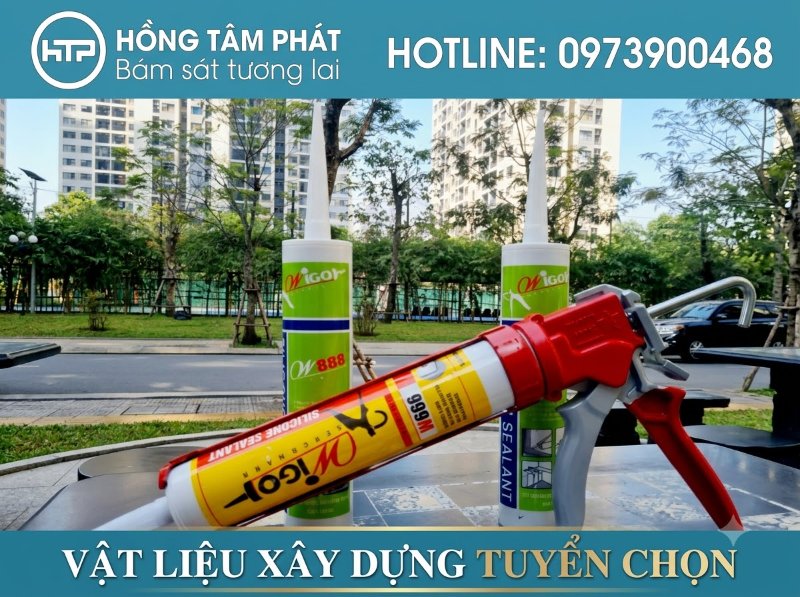 Bám dính cực tốt trên nhiều vật liệu nhờ dòng silicone màu vàng kem cao cấp.