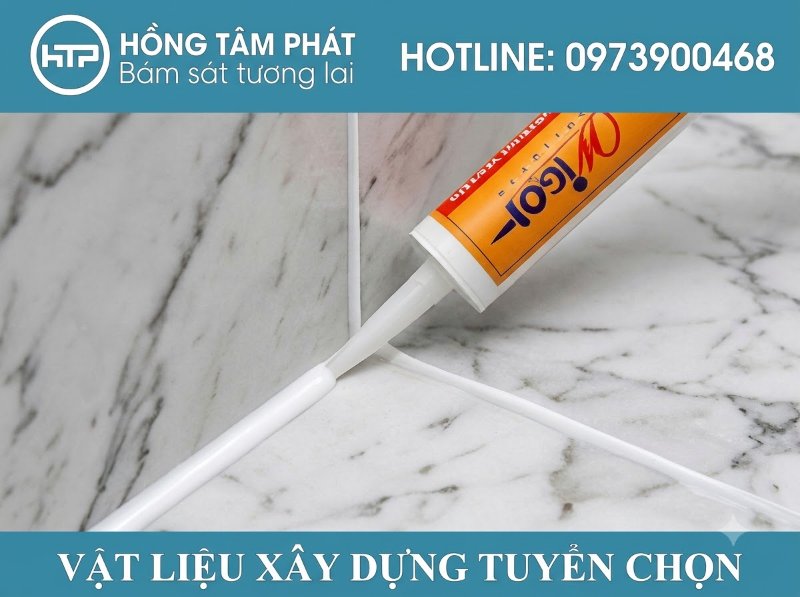 Đường keo silicone mịn màng, giúp hoàn thiện không gian thêm phần rực rỡ.