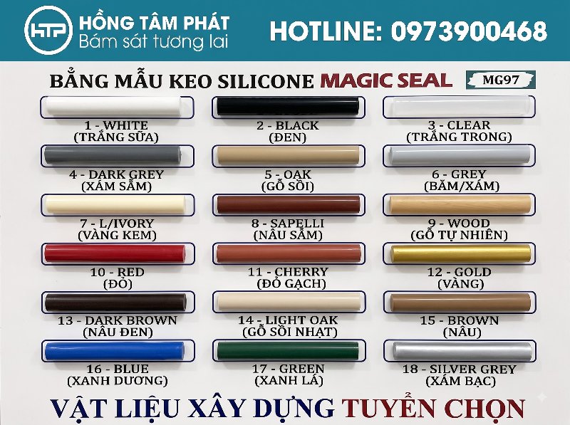 Keo silicone màu xám chống thấm nước cực tốt cho các công trình ngoài trời.