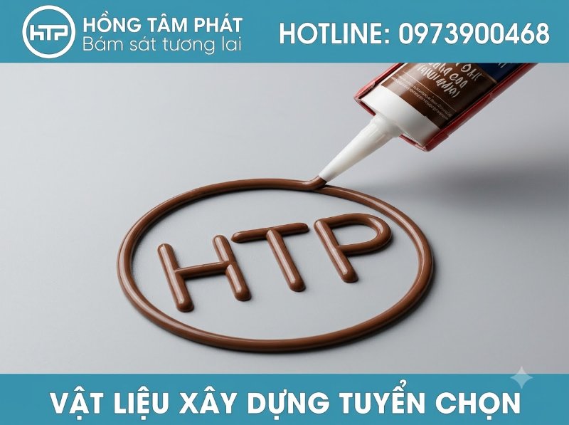 Keo silicone màu dark oak sồi tối chuyên dụng cho các dòng nội thất gỗ trầm đậm.