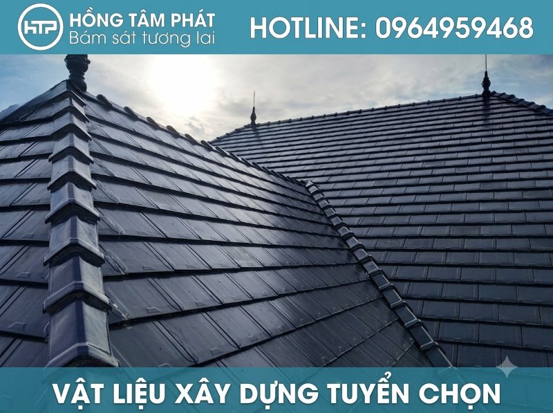 Dịch vụ thi công ngói vuông đẹp bảo hành dài lâu mang lại sự an tâm tuyệt đối.