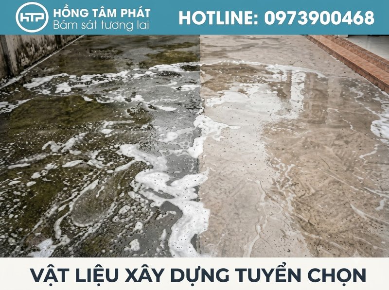 Trả lại vẻ đẹp ban đầu cho ngoại thất với dịch vụ xử lý rêu mốc sân tường chuyên sâu.