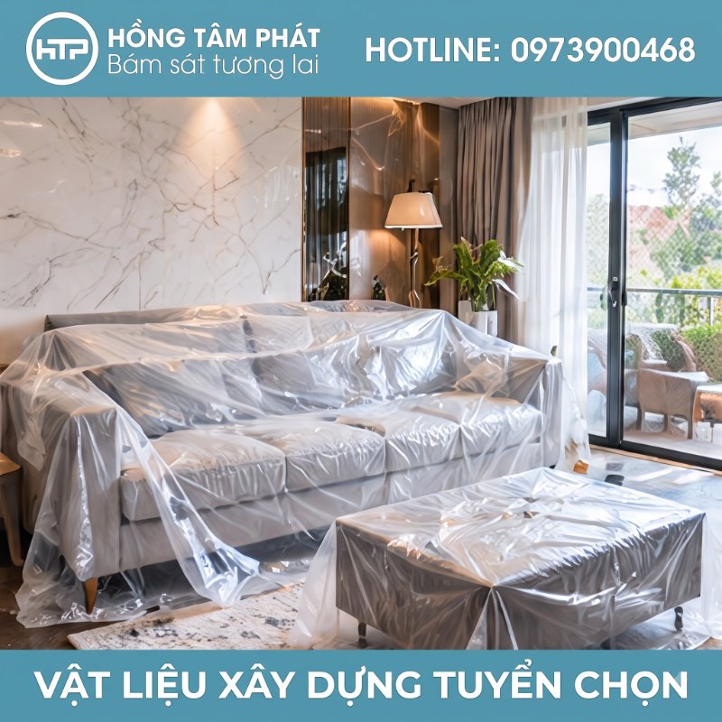Giải thích Màng nilon che bụi là gì cho thợ sơn sửa nhà dễ dàng chọn.