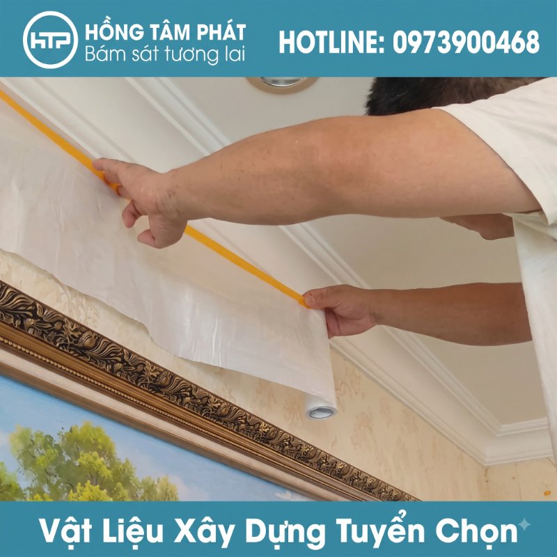 Bảo vệ môi trường làm việc sạch sẽ cùng cuộn Màng nilon che chắn bụi bền dai.