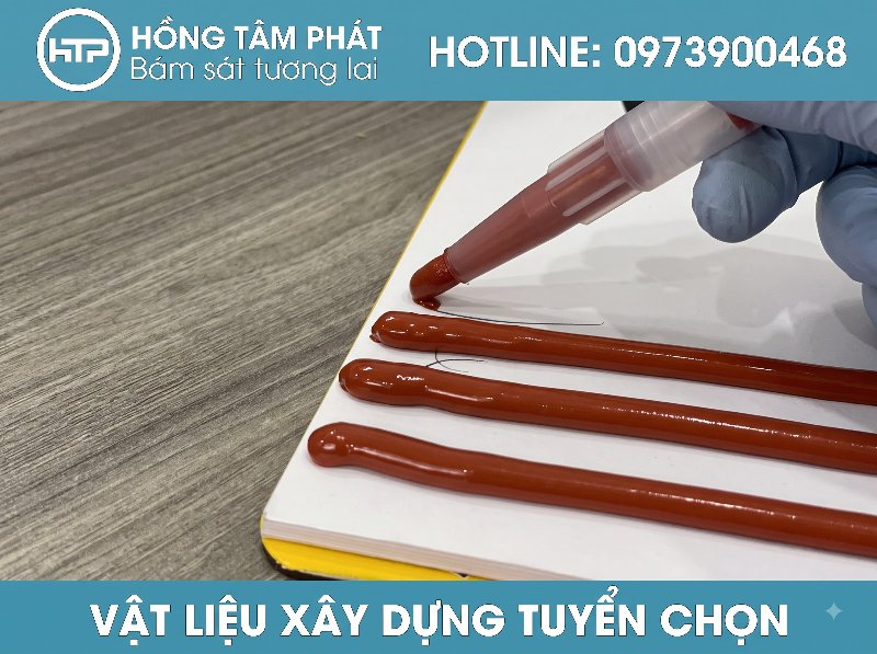 Lựa chọn silicone màu đỏ cho các công trình đòi hỏi phối màu sắc sinh động, ấn tượng.