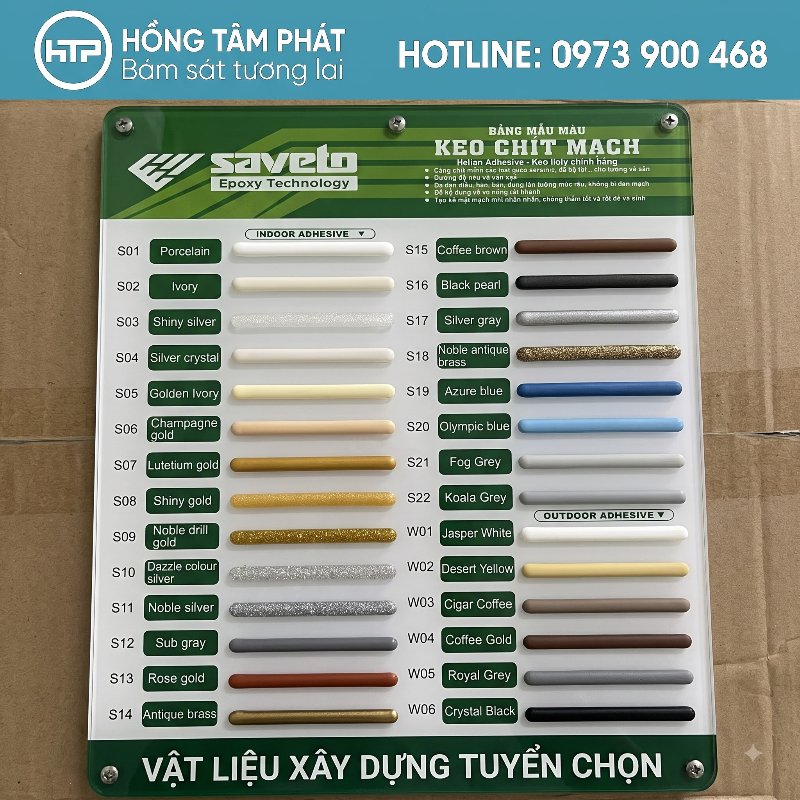 Khám phá ngay bảng màu keo ron Saveto đa dạng và vô cùng phong phú.