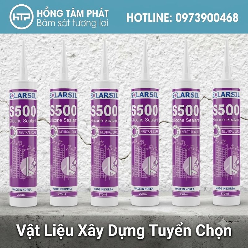 Tổng Kho Keo Silicone Solarsil giao nhanh các mã keo dán kính cho nhà xưởng.