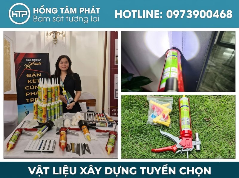 Lựa chọn silicone màu vàng kem cho các góc khuất cần sự tinh tế, đồng màu.