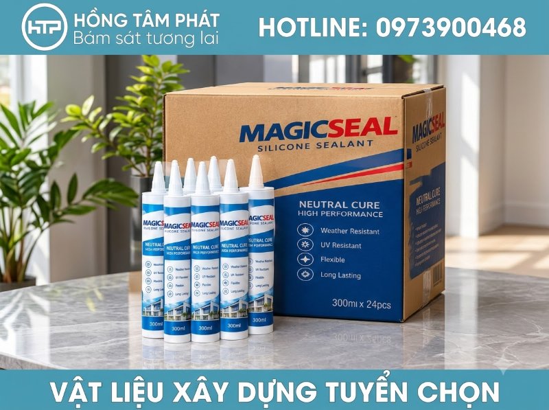 Phân phối silicone màu gold số lượng lớn cho các nhà thầu và thợ trang trí nội thất.