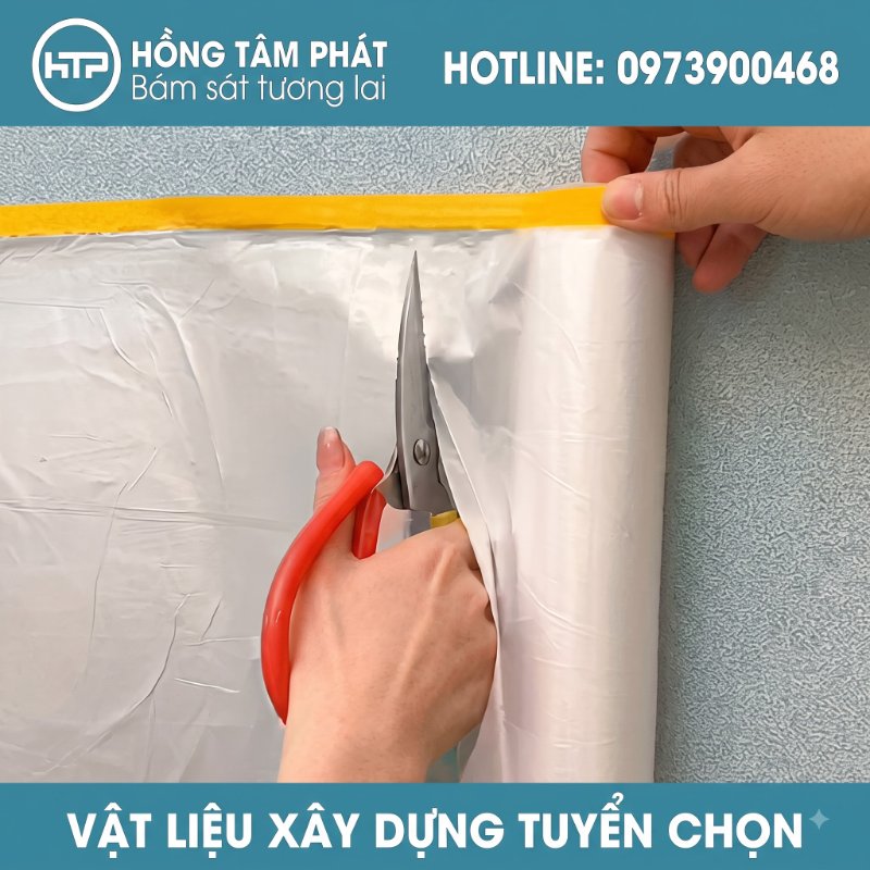 Giải pháp bảo vệ sàn nhà và sofa tối ưu nhờ có Màng nilon che bụi mới.