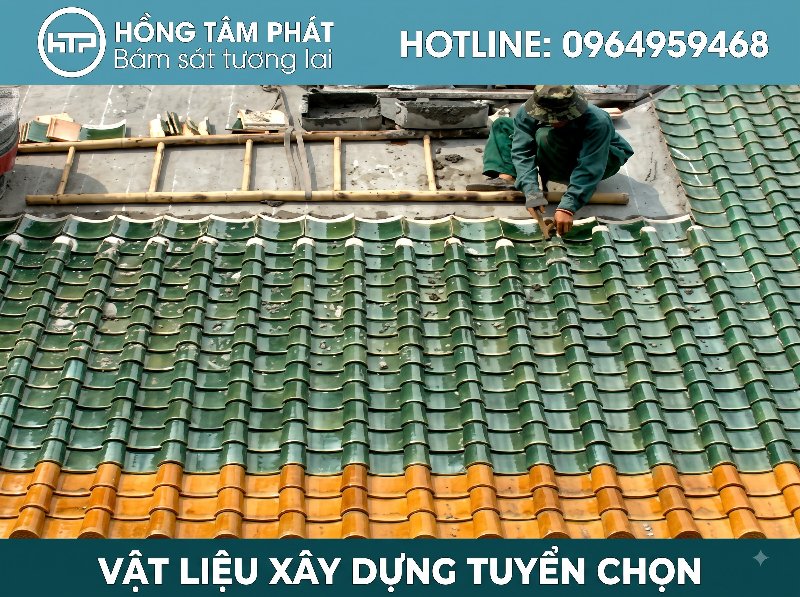 Chuyên thi công ngói âm dương đẹp cho công trình đền chùa, nhà thờ họ cổ kính.