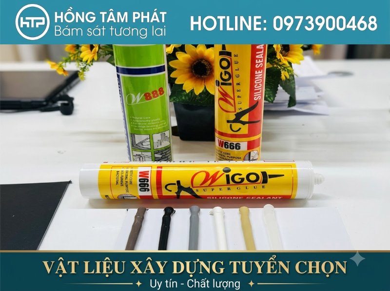Keo silicone màu vàng kem chống thấm nước và ngăn ẩm mốc phát triển hiệu quả.