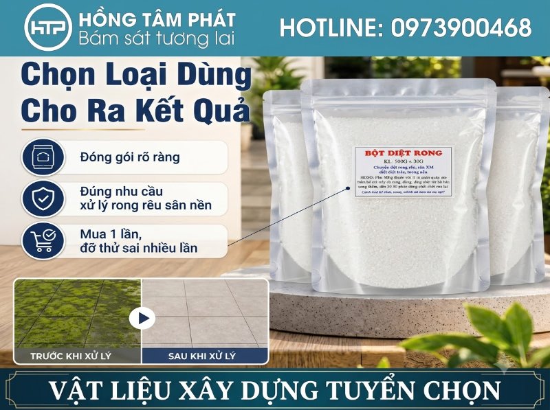 Sản phẩm Hóa chất tẩy rêu bề mặt bê tông hiệu quả ngay lần quét đầu tiên cho mọi nhà.