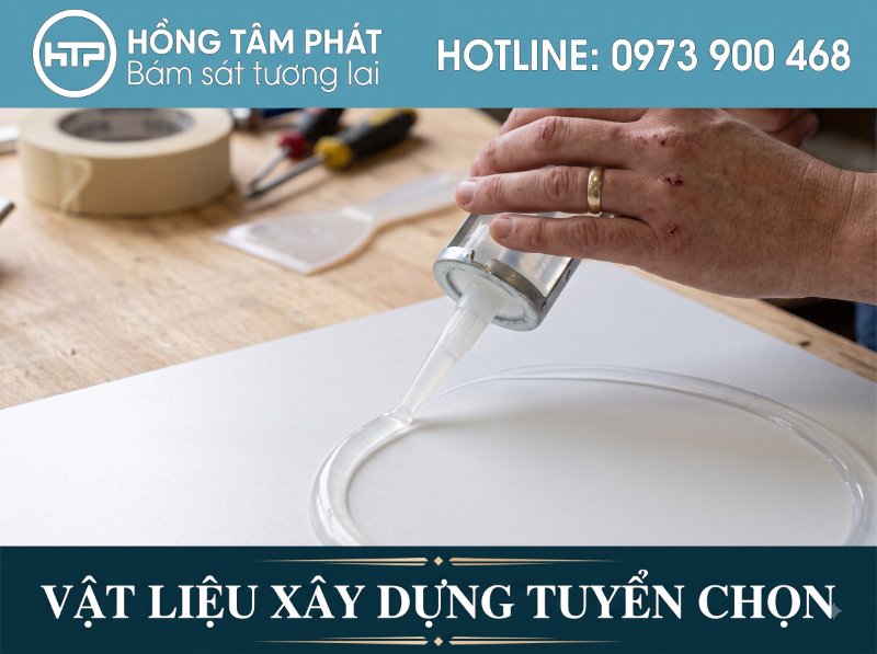 Keo silicone m&agrave;u trắng trong chuy&ecirc;n d&ugrave;ng gắn k&iacute;nh v&agrave; c&aacute;c mối nối thẩm mỹ.