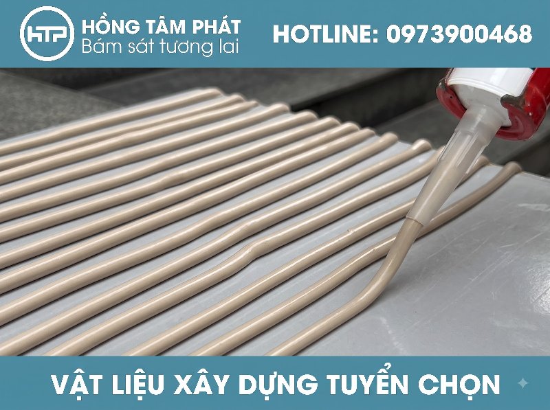Lựa chọn silicone màu light grey đồng màu với hệ nhôm xingfa màu ghi xám.