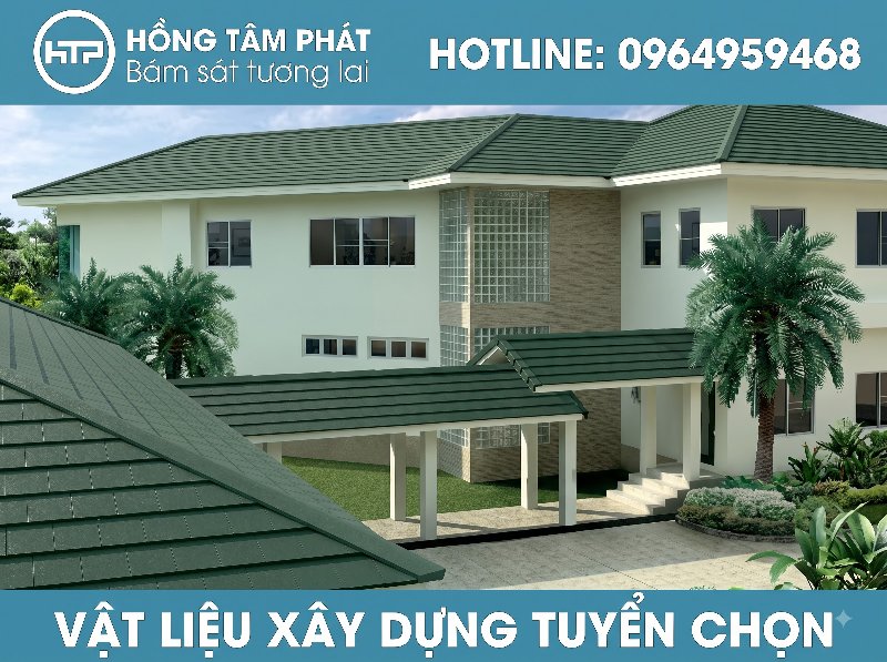 Đội ngũ thợ thi công ngói phẳng đẹp tay nghề cao hoàn thiện tỉ mỉ từng đường nét.