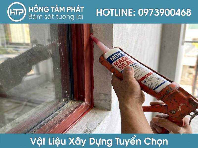 Keo silicone màu đỏ chịu lực và đàn hồi cực tốt trước mọi biến động của thời tiết.