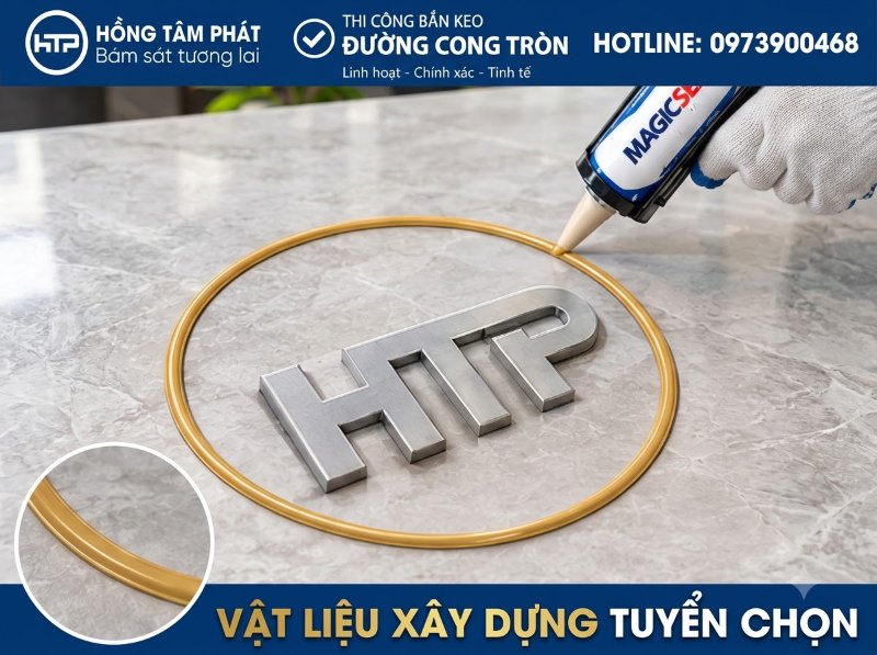Keo silicone màu gold ánh vàng sang trọng chuyên dùng trang trí và dán phào chỉ.