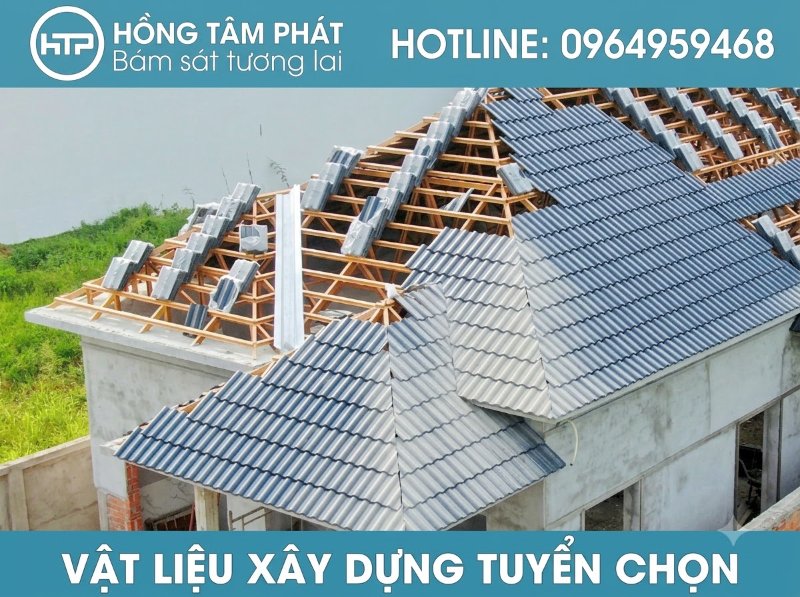 Cam kết vật tư chính hãng khi thi công mái ngói đẹp bảo hành kết cấu dài lâu