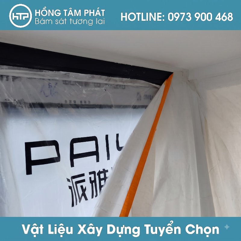 Khả năng chống thấm nước của Màng nilon che sơn cực tốt không lo lem màu.