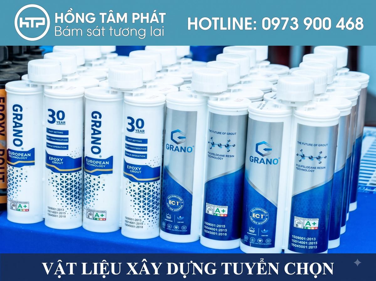 Trải nghiệm keo chà ron Grano Resin cao cấp mang lại độ bám dính cực kỳ chắc chắn.