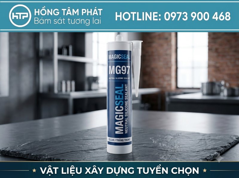 Sử dụng silicone màu clear trám khe hở cửa kính vô cùng chắc chắn và bền bỉ tối đa.