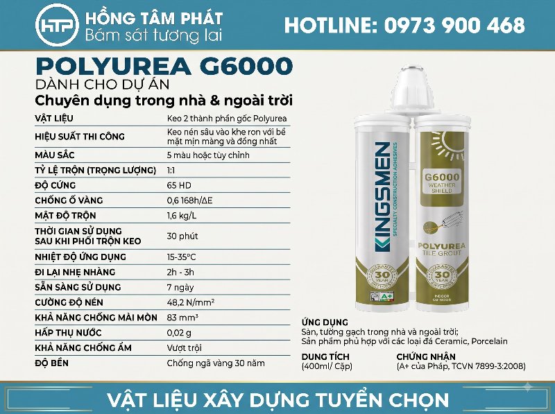 Thông số Keo ron Kingsmen định mức thi công chính xác nhất.