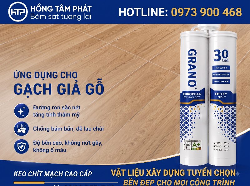 KEO RON GRANO RESIN bám dính siêu chắc trên mọi bề mặt gạch men.