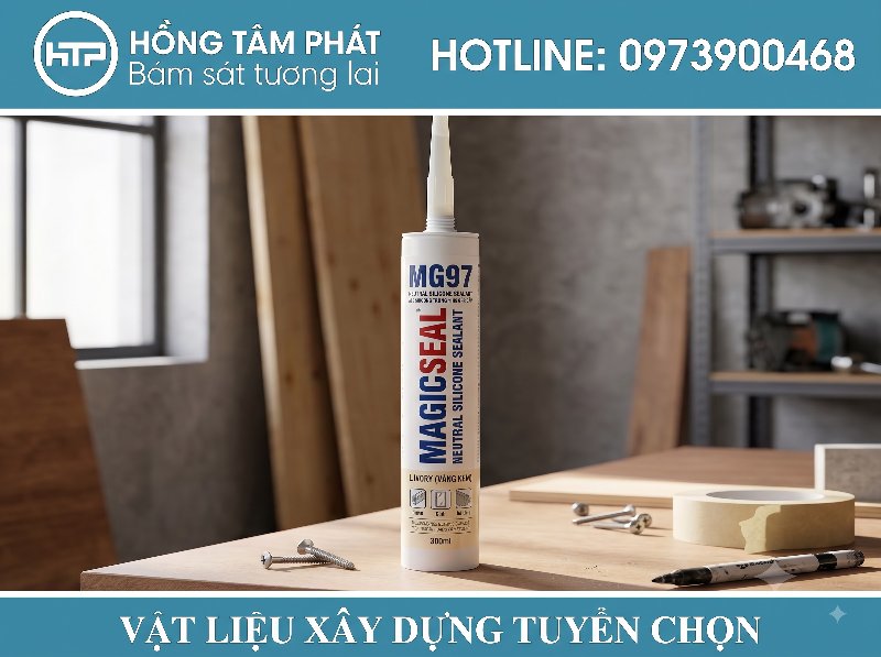 Độ bền màu dài lâu cùng thời gian của keo silicone màu ivory chính hãng nhà máy.