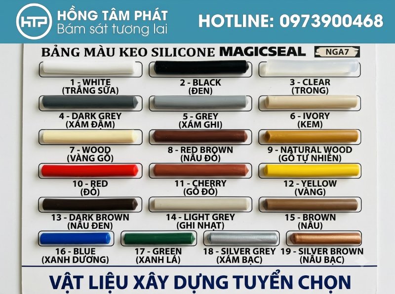 Lựa chọn silicone màu red cho các công trình đòi hỏi phối màu sắc sinh động, ấn tượng.