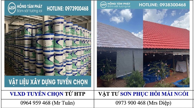 Báo giá sơn ngói Đồng Tâm bao gồm cả chi phí vật tư và nhân công hoàn thiện trọn gói.