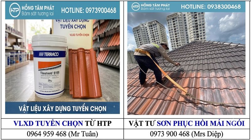 Tạo điểm nhấn nổi bật cho kiến trúc tổng thể nhờ lớp sơn ngói màu sắc nét, bền đẹp.