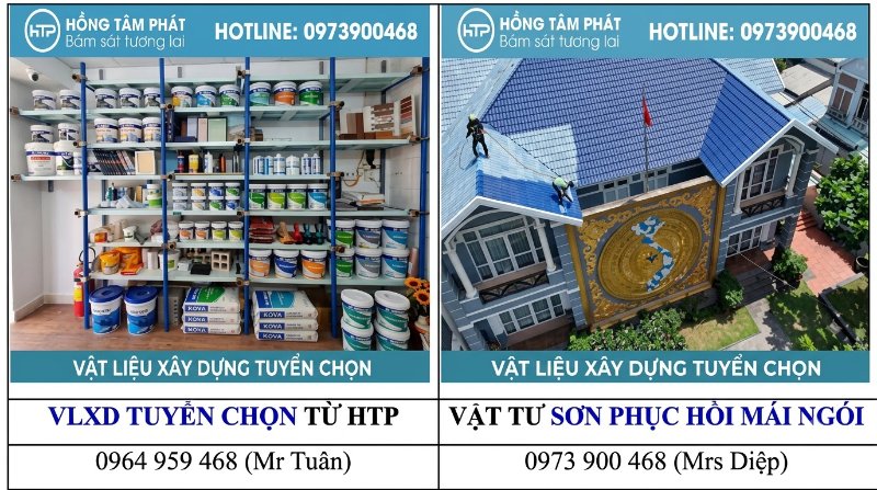 Hoàn thiện vẻ đẹp hoàn mỹ cho kiến trúc nhờ lớp sơn ngói màu tinh tế, sắc nét.