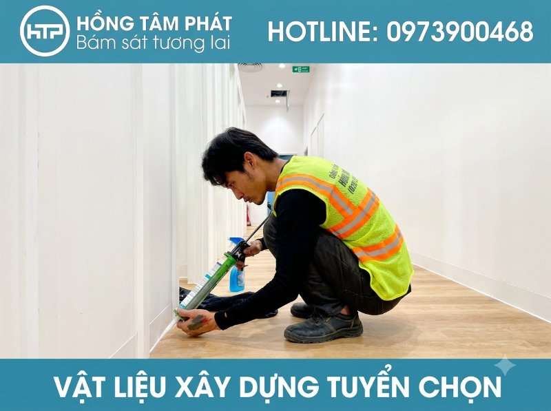 Khắc phục nhanh chóng các khe hở nội thất gỗ sáng cùng silicone màu
