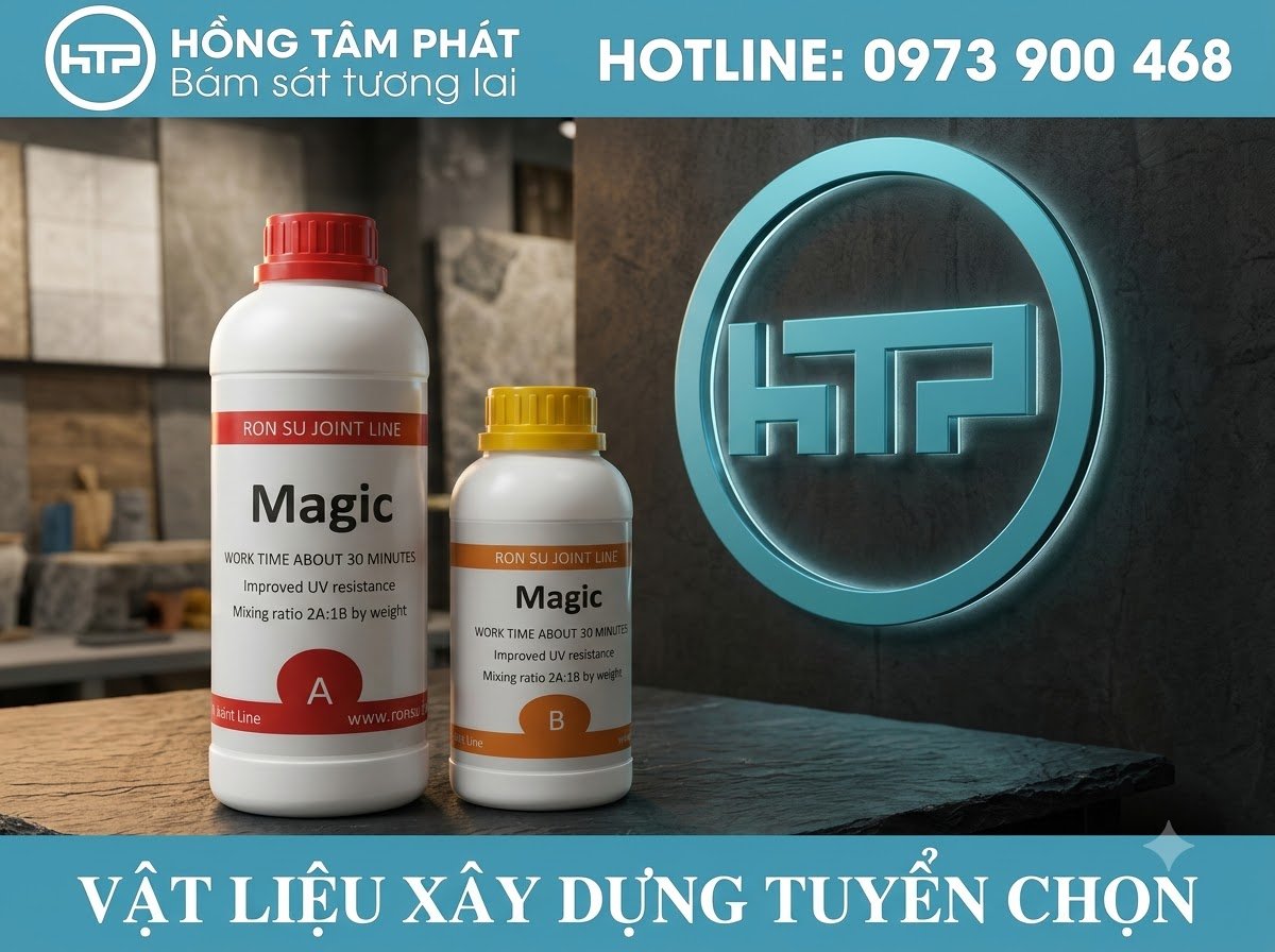 Giải pháp keo chà ron men sứ Magic chống bám bẩn tuyệt đối cho sàn nhà vệ sinh.