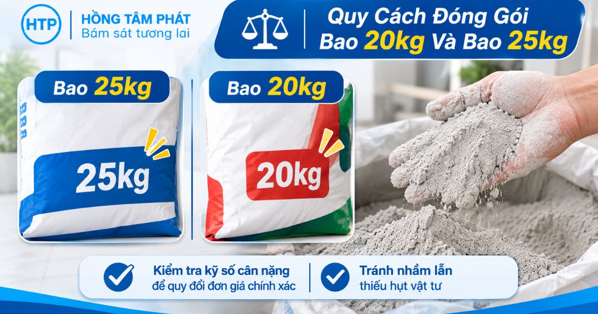 Quy Cách Đóng Gói Trọng Lượng Giữa Bao 20kg Và Bao 25kg